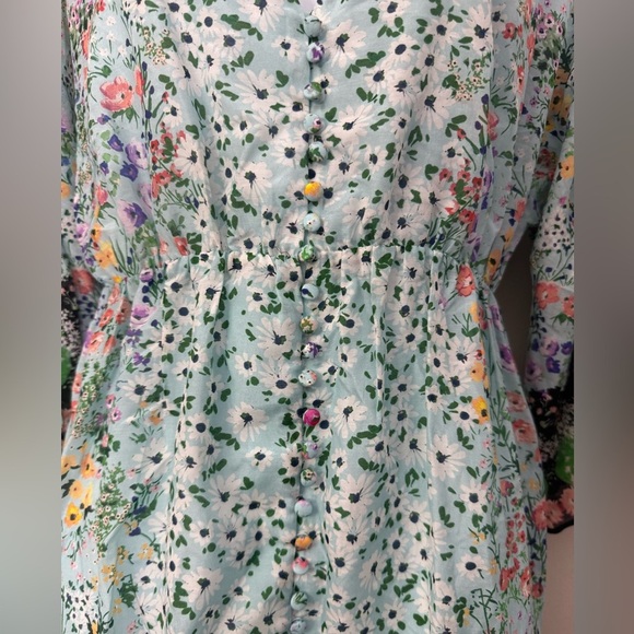 Alice + Olivia Floral Maxi Dress Size 2 Multicolor Garden Party Wedding Guest - Picture 6 of 14